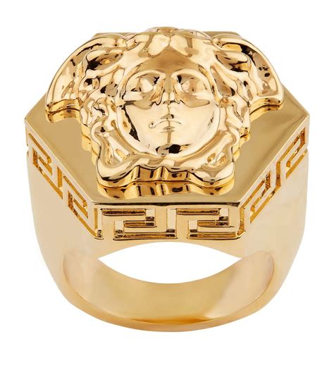 mens ring versace|versace medusa ring men.